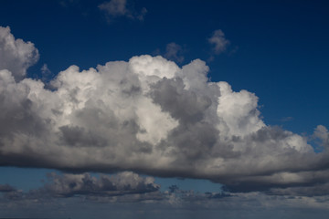 Obraz premium Storm clouds. Water in the form of steam in the sky.