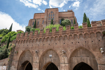 Fototapeta premium Closeup facade of Fontebranda