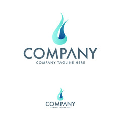 Obraz premium Modern Tulip and Water Drop Logo Template