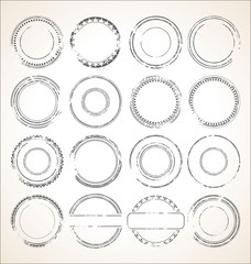 Collection of grunge rubber stamp