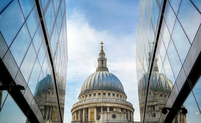 St. Paul's Cathedral in Central London, England, UK.