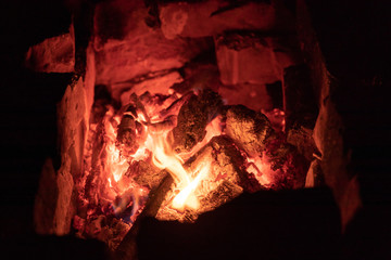 the fire burned, the coals smolder
