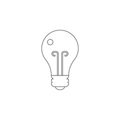 Bulb colored icon. Element of programming for mobile concept and web apps icon. Outline, thin line icon for website design and development, app development