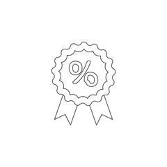 Discount sign colored icon. Element of programming for mobile concept and web apps icon. Outline, thin line icon for website design and development, app development