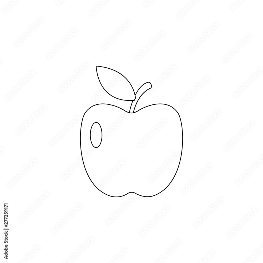 Poster apple icon. element of resturant for mobile concept and web apps icon. outline, thin line icon for w