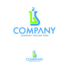 Creative letter B and science logo template