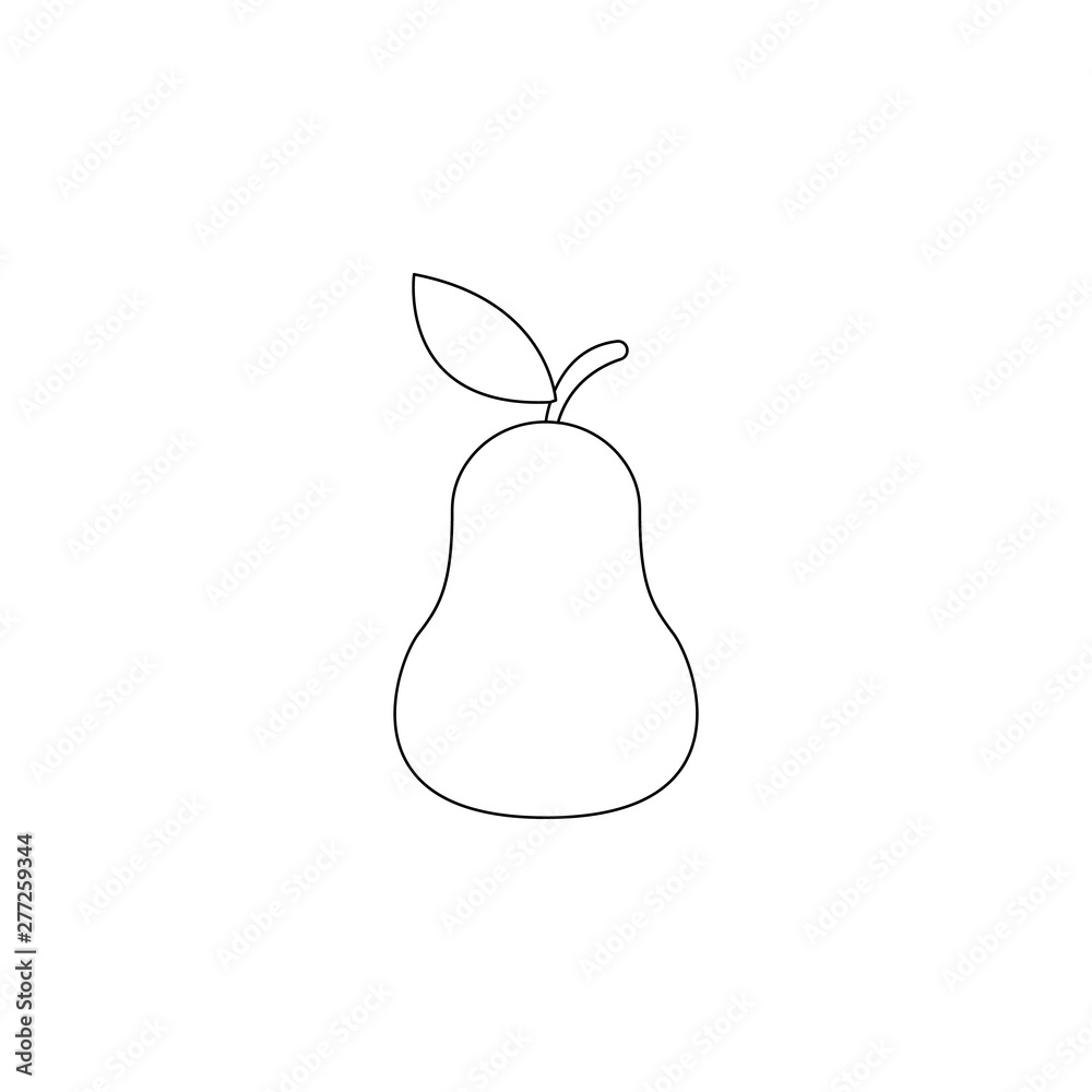 Poster pear icon. element of resturant for mobile concept and web apps icon. outline, thin line icon for we
