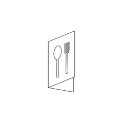 Menu in the restaurant icon. Element of resturant for mobile concept and web apps icon. Outline, thin line icon for website design and development, app development
