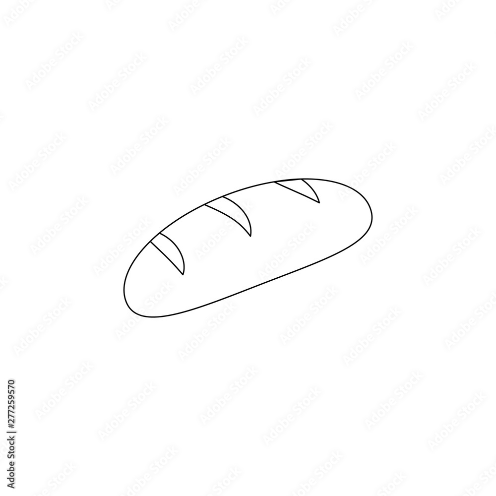 Aufkleber bread icon. element of resturant for mobile concept and web apps icon. outline, thin line icon for w