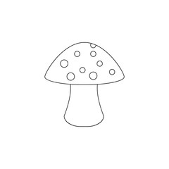 Mushroom icon. Element of resturant for mobile concept and web apps icon. Outline, thin line icon for website design and development, app development