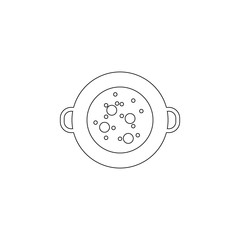 Soup in a pan icon. Element of resturant for mobile concept and web apps icon. Outline, thin line icon for website design and development, app development