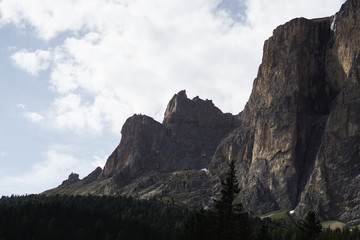 Famous alpine place with magical Dolomites mountains, Italy