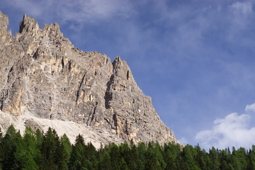 Famous alpine place with magical Dolomites mountains, Italy