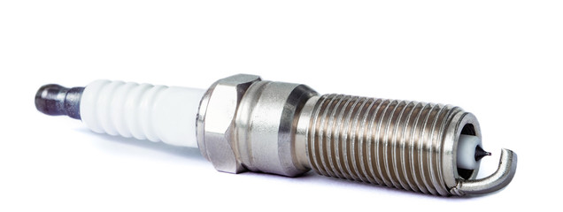 car spark plug with iridium electrode with shallow depth of field