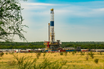 Fototapeta na wymiar Fracking American Shale Well -Eagle Ford Basin Oil