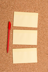 Vertical empty sticker reminder memo square billboard corkboard desk paper