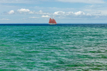 Sailboat out at sea