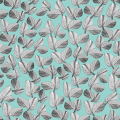 seamless floral pattern with leaves 