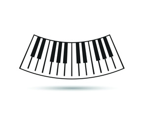 Fototapeta premium Piano keyboards logo vector illustrations eps