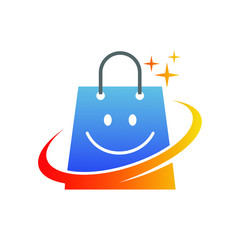 Shopping Bag Illustration Logo Design