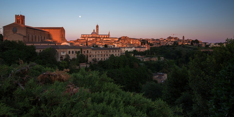 Fototapeta na wymiar Siena at Sunset, Tuscany, Italy