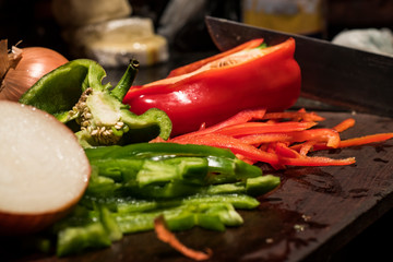 Pizza rellena de vegetales