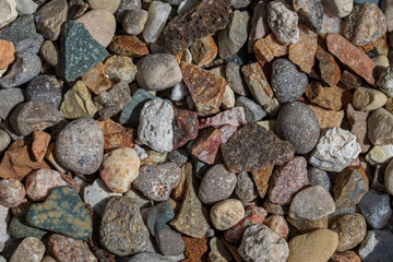 Close up view of small stones