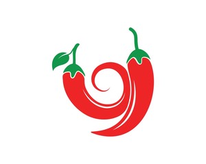 Chili logo icon vector illustration design