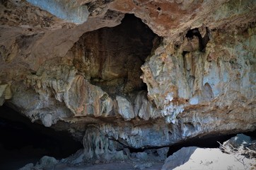 around the cave