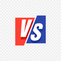 VS Versus Blue and red comic design. Vector illustration