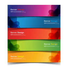 Naklejka premium Vector Abstract design banner web template