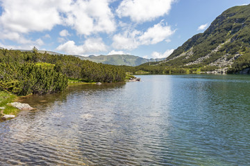 Fototapeta premium Amazing view of The Stinky Lake (Smradlivoto Lake), Rila mountain, Bulgaria