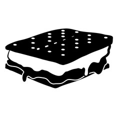 Fototapeta premium S'mores Vector Icon Illustration Graphic