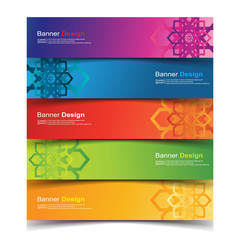 Naklejka premium Vector Abstract design banner web template
