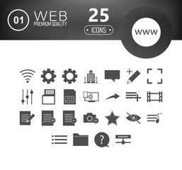 Set Of 25 Universal Editable Icons. Can Be Used For Web, Mobile And App Design. Includes Icons Such As Crotchets, Cooperation, Segmented Bar Graph