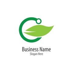 Green technology logo icon illustration