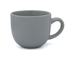 empty Gray cup isolated on white background with clipping path