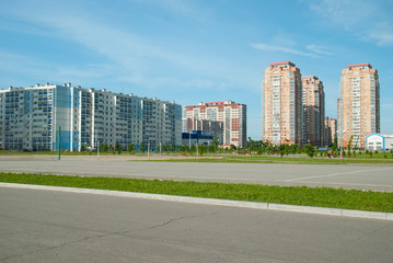 Modern urban landscape with nobody on the street.