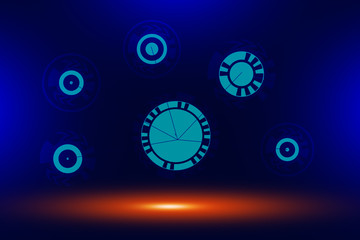 Future technological link network template pattern