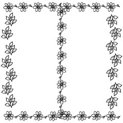 Vector illustration abstract bouqet frame with banner