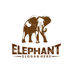 Elephant logo design vector. Animal logo template. Icon Symbol