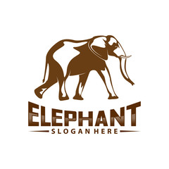 Elephant logo design vector. Animal logo template. Icon Symbol