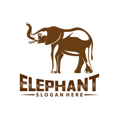 Elephant logo design vector. Animal logo template. Icon Symbol