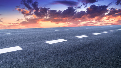 Road, ground and sky cloud landscape..