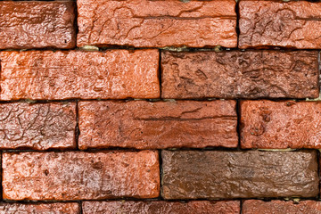 old red brick wall background