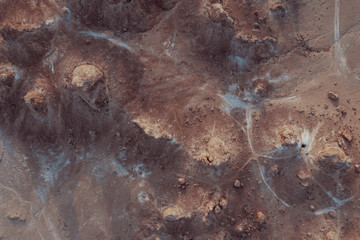mountains of trona pinnacles from above 