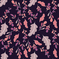 Texture with flowers and plants. Floral ornament. Original flowers pattern .