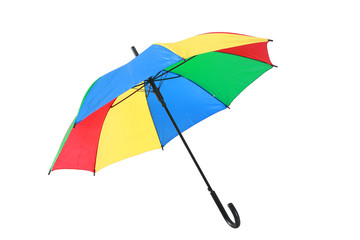 Colorful umbrella isolated on white background