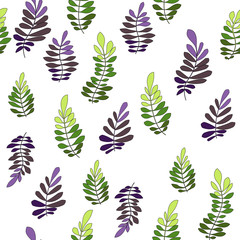 Texture with flowers and plants. Floral ornament. Original flowers pattern.