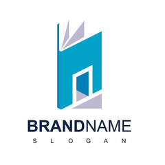 Fototapeta premium Book For Library Logo Design Vector